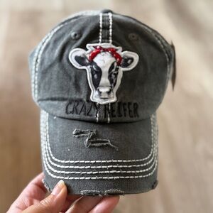 KBETHOS Crazy Heifer Gray Cow Hat